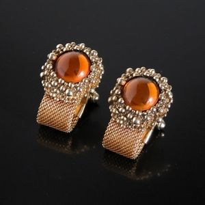 Vtg Wrap Around Jeweled Galaxy Space Cufflinks